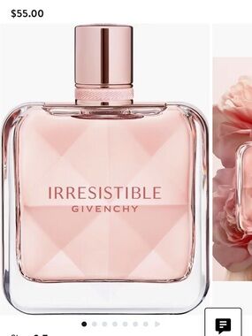 Givenchy Irresistible Eau de Parfum Pink Glass Bottle, missing cap for bottle